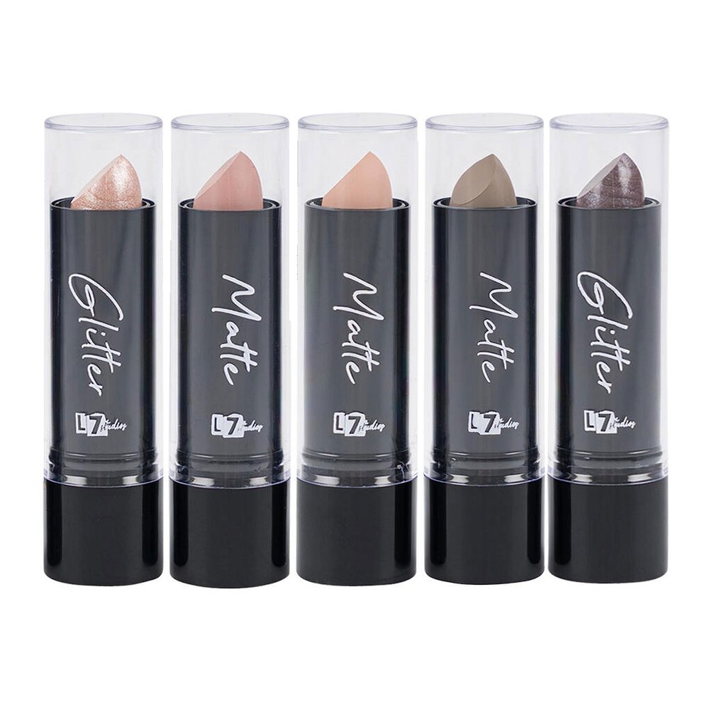 10 Pc Nude Matte Lipstick Assorted Color Shimmer Glitter Cosmetics Makeup 0.12oz Set Luxury Makeup Infused with Vitamin E Creamy Moisture Vibrant Color Pigment Long Lasting Wear All Day Cruelty Free