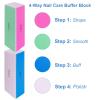 4 Way Nail Buffer Block (6 pcs), Nail Shine Buffers Blocks Files for Natural and Acrylic Nails Smoother Buffing Block Polisher Fingernail File Buffer 120/240/600/3000 Grit for Buffing Shinning view 3