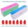 4 Way Nail Buffer Block (6 pcs), Nail Shine Buffers Blocks Files for Natural and Acrylic Nails Smoother Buffing Block Polisher Fingernail File Buffer 120/240/600/3000 Grit for Buffing Shinning view 4