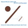 100 Pcs Wooden Nail Files, 7 Inches Emery Board Nail File for Nature Nails, Manicure Tool Set Disposable Nail File for Home Salon Brown view 3