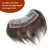 Healthlif Hairline Toupee Frontal Hairpiece Men's Toupee 100% European Hair System V-Shape Brazilian Virgin Human Hair Natural Hairline Replacement System (4cmx18cm, 1 JET BLACK-100% light medium) view 3