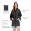 PERFEHAIR Grooming & Hair Stylist Smock with Zipper & 2 Pockets - Anti-Static Salon Hairdresser Uniforms for Women, Black & Silver Dot Pattern view 3