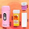 CENYEDA Digital Roll On Wax Kit,Honey Thermostatic Roller Waxing Kit for Sensitive Skin, Depilatory Soft Wax Warmer with 2 Cartridge Refill 10 Wax-removing wipes and 100pcs Wax Strips view 3