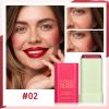 BEFIVECOK Blush Stick for Cheeks - Cream Makeup Blush Wand, Solid Moisturizer Stick for Cheeks Tint, Natural Blendable Waterproof Korean Matte Long-Lasting Smooth Blushes (#02 Hot Red) view 2