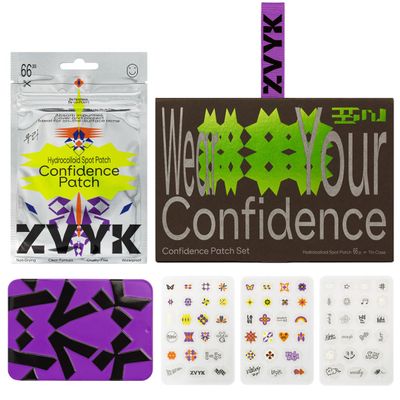 Cute Pimple Patches for Face  Tattoo Style Hydrocolloid Acne Patches (Confidence Patch Set) with Star Designs (66 Cute Patches) with a Tin Case  Vegan & Cruelty-Free