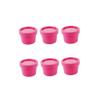50ML 12Pcs Empty Slime Containers Wide-Mouth Plastic Facial Mask Container with Inner Liners and Dome Lids DIY Slime Making or Travel Storage MakeUp(Rosered) view 1