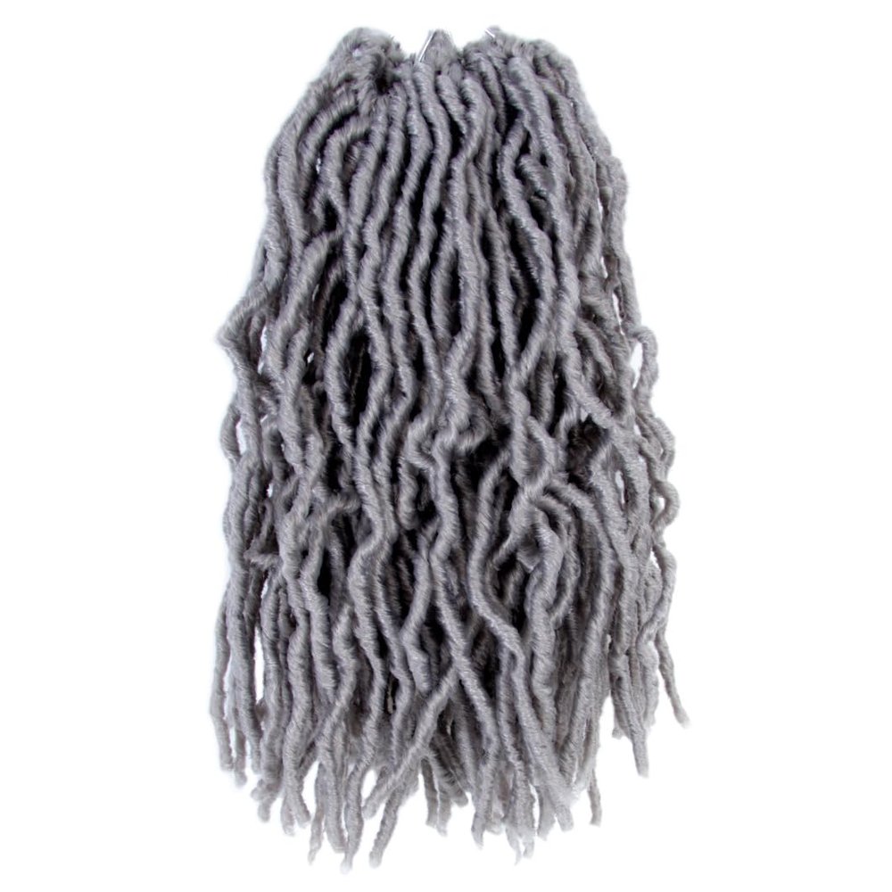 10 Inch Soft Locs Crochet Hair 6 Packs Short Straight Pre-looped New Faux Locs Crochet Hair,Grey
