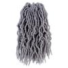10 Inch Soft Locs Crochet Hair 6 Packs Short Straight Pre-looped New Faux Locs Crochet Hair,Grey view 1