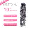 10 Inch Soft Locs Crochet Hair 6 Packs Short Straight Pre-looped New Faux Locs Crochet Hair,Grey view 3