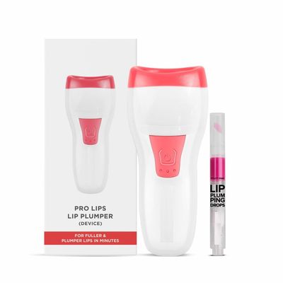 Lip Plumping Essential | Pro-Lips Lip Plumper Device | Lip Plumping Drops | Pouty Pink | Smart, Safe & Effective Solution - Enlarger Fuller Thicker Lip