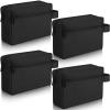 4 Pcs Toiletry Bag Water Resistant Shaving Toiletry Travel Cosmetic Bag for Men Portable Storage for Women Makeup Pouch Organizer with Large Capacity for Toiletries(Black,Plain) view 1