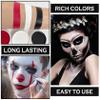 IONSGAKO 3PCS Clown Makeup Kit Black White Red Face Body Paint Professional Oil Based Body Face Paint Foundation Makeup for Halloween Special Effects SFX Zombie Clown Vampire Skeleton Makeup Kit view 4