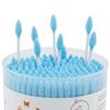 HOMEFOX Blue Cotton Swabs Precision Pointed - 400 Count Pointy Organic Cotton Buds Double Side Tightly Wrapped Cotton Tips Paper Stick Soft Gentle Lint-Free Cruelty-Free, Pointy & Round (Blue) view 4