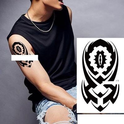 12X19Cm Waterproof Temporary Tattoos Sun Warrior Flash Tattoo Sticker Power Tribe Tatoo Diy Arm Tattoo Woman Men