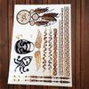 1Pc Big Size Gold Flash Temporary Tattoo Angel Fariy Tales Designs Act-159 Silver Tattoo Choker Elf Jewel Body Art view 3