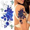 Diy Flower Temporary Tattoos For Women Girls Watercolor Peony Tattoo Sticker 3D Waterproof Thigh Tatoos Large view 2