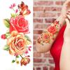 Diy Flower Temporary Tattoos For Women Girls Watercolor Peony Tattoo Sticker 3D Waterproof Thigh Tatoos Large view 4