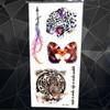 3D Watercolour Flower Rose Peony Indian Temporary Tattoo Stickers For Women Girls Makeup Tattoos Body Art Arm Legs Tatoos view 2
