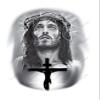 Waterproof Temporary Tattoo Sticker Jesus Black Cross Flash Tatoo Tatto Arm Leg Back Body Art For Women Men view 1