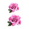 Pink Rose Waterproof Temporary Tattoos Men Flower Temporary Body Arts Flash Tattoo Tatouage Temporaire Henna Tatoo Sticker view 1