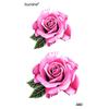 Pink Rose Waterproof Temporary Tattoos Men Flower Temporary Body Arts Flash Tattoo Tatouage Temporaire Henna Tatoo Sticker view 2