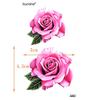 Pink Rose Waterproof Temporary Tattoos Men Flower Temporary Body Arts Flash Tattoo Tatouage Temporaire Henna Tatoo Sticker view 3