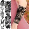 3D Lion Warrior Temporary Tattoos For Women Adult Men Owl Universe Flower Eagle Tattoo Forearm Washable Tatoos view 1