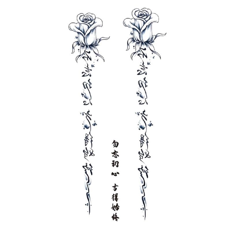 10Styles Lotus/Flower Waterproof Temporary Tattoos Men Henna Tatoo Stickers Tattoo Body Art Tattoos