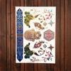1Pc New Waterproof Henna Gold Metallic Tattoo Flower Arm Decal Temporary Tattoo Sticker Women Neck Shoulder Tatoo Jewelry Ayh087 view 2