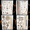 1Pc Temporary Tattoo Sticker Cute Dolphin Finger Tattoo Dragonfly Ht148G Gold Key Metallic Spade Heart Diamond Tattoo Paper view 1