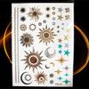 1Pc Temporary Tattoo Sticker Cute Dolphin Finger Tattoo Dragonfly Ht148G Gold Key Metallic Spade Heart Diamond Tattoo Paper view 2
