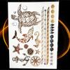 1Pc Temporary Tattoo Sticker Cute Dolphin Finger Tattoo Dragonfly Ht148G Gold Key Metallic Spade Heart Diamond Tattoo Paper view 3
