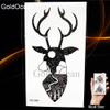 10.5X6Cm Women Tattoo Stickers Pentagram Peak Men Temporary Tattoo Grove Body Art Painting Waterproof Tatto Black Interstellar view 2