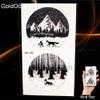 10.5X6Cm Women Tattoo Stickers Pentagram Peak Men Temporary Tattoo Grove Body Art Painting Waterproof Tatto Black Interstellar view 4