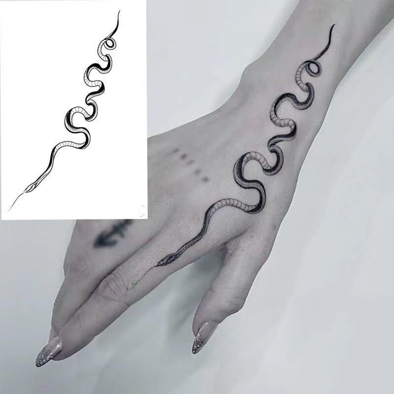 1Pc Small Snack Temporary Tattoo Stickers For Men Women Hands Waterproof Tattos Flash Decals Animal Tatoos
