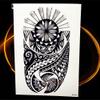 1Pc Indian God Patron Saint Black Temporary Removable Tattoo Men Body Art Arm Sleeve Tattoo Sticker Hhb194 Indian Warrior Knight view 4