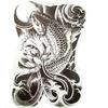 34X48Cm Large Carp Full Back Tattoos Men And Women Big Fish Waterproof Temporary Tattoo Stickers Tattoo view 1