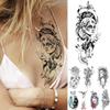 Waterproof Temporary Tattoo Sticker Mermaid Doll Girl Tattoos Wolf Skull Body Art Arm Sleeve Tatoo Women Men view 1