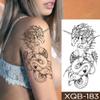 Waterproof Temporary Tattoo Sticker Mermaid Doll Girl Tattoos Wolf Skull Body Art Arm Sleeve Tatoo Women Men view 2