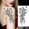 Waterproof Temporary Tattoo Sticker Mermaid Doll Girl Tattoos Wolf Skull Body Art Arm Sleeve Tatoo Women Men view 3