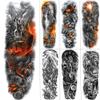 3D Ares Warrior Big Arm Temporary Tattoos For Women Girl Men Large Legs Waterproof Mars God Tattoo Sticker Paper view 1
