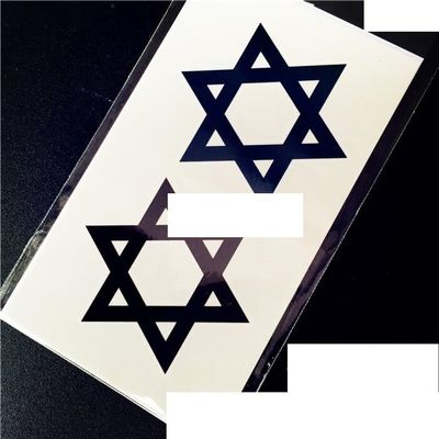 1Pc Sexy Body Art Black Blue Hexagon Tattoo Man Women Temporary Tattoo Cover Scar Waterproof Tattoos Arm Neck