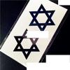 1Pc Sexy Body Art Black Blue Hexagon Tattoo Man Women Temporary Tattoo Cover Scar Waterproof Tattoos Arm Neck view 1