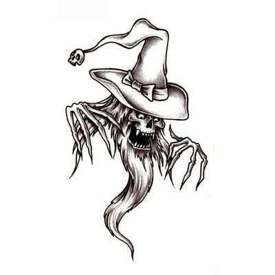 20Pcs Christmas Ghost Waterproof Temporary Tattoos Men Horror Shaman Flash Tattoo Sticker Tatuaje Sleeve Tatoo