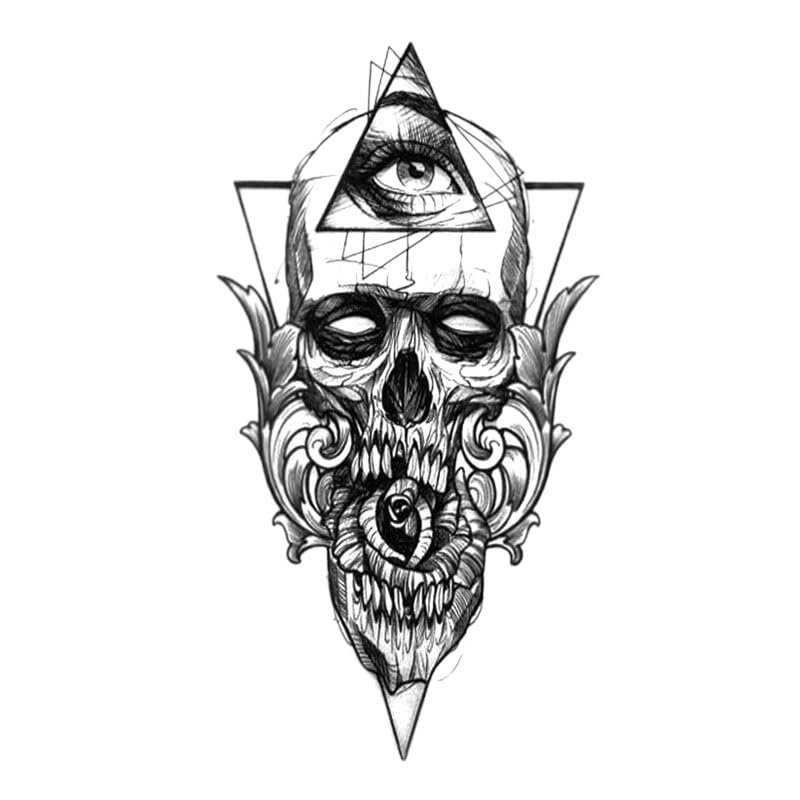 10Styles Skull/Elephant/Tiger/Lion Waterproof Temporary Tattoos Men Henna Tatoo Stickers Tattoo Body Art Tattoos