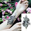 1Pc Sexy Lace White Large Flower Henna Temporary Tattoo Black Mehndi Style Waterproof Tattoo Sticker view 2