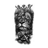 12Styles Tiger King/Lion/Wolf Waterproof Temporary Tattoos Men Flash Tatoo Stickers Tattoo Body Art Henna Tattoos view 2