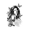 16 Styles Ghost Girl Temporary Tattoo Stickers Flower Girl Henna Tatoo Men Girl Art Flash Body Transfer Tattoo Sticker view 2