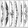 18 Sheets 2023 Black Flower Tattoo Design Temporary Tribal Body Tattoo Sticker Arm Leg Belly Waterproof view 3