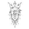 10Styles Lotus/Rose Flower Waterproof Temporary Tattoos Men Henna Tatoo Stickers Tattoo Body Art Tattoos view 1